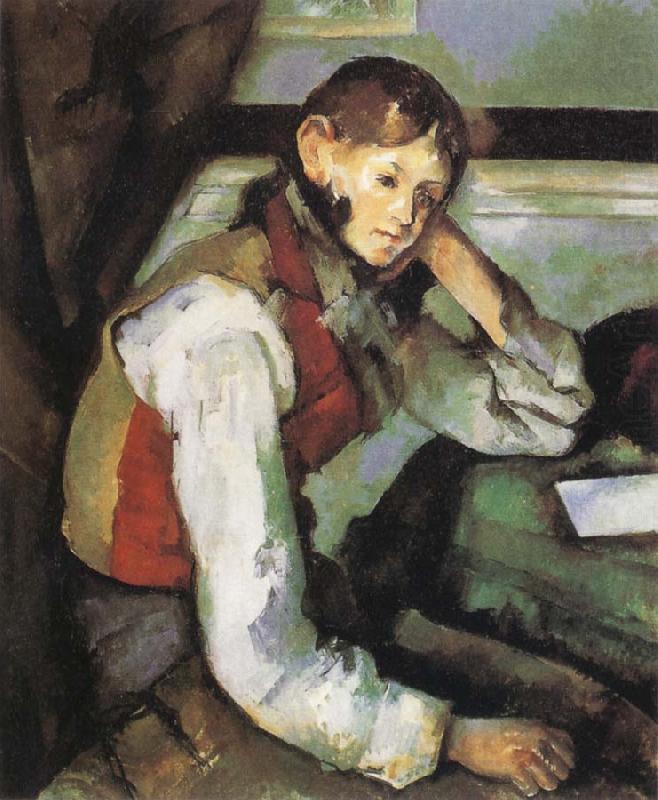 Boy with a Red Waistcoat, Paul Cezanne